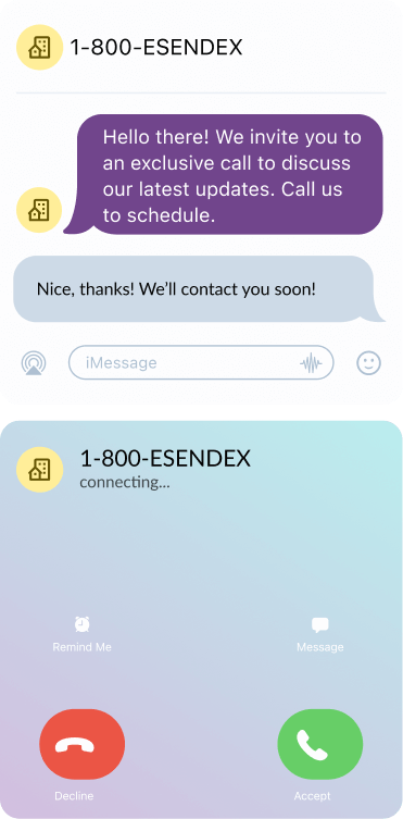 Image of Esendex SMS service in action