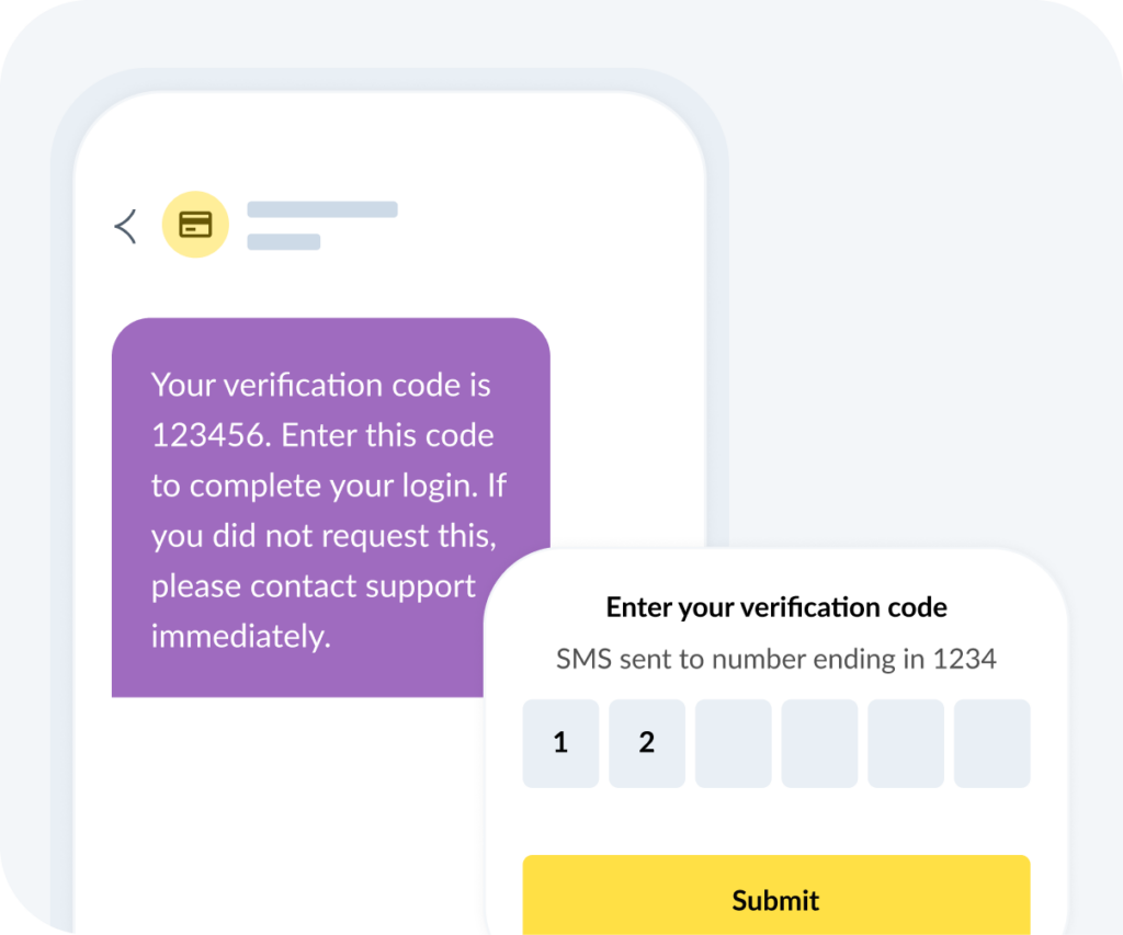 Esendex SMS with a verification code